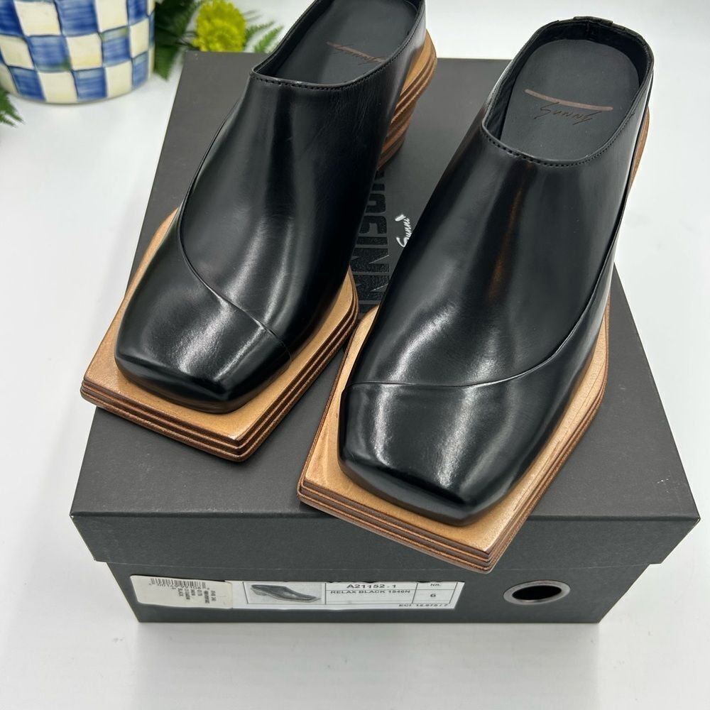 Women’s Sunni Sunni stacked heel mule size 6, made in Portugal - Picture 9 of 9